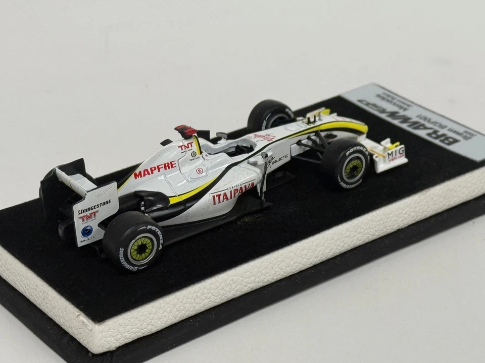 1/43 Brawn GP BGP001 from 2009 F1 Season of Jenson Button Leather base JPN270 - Image 3 of 4