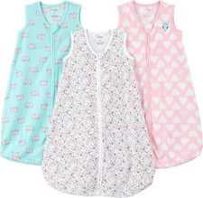 Simple Joys by Carter's Baby 3-Pack Cotton Wearable Blankets Small, Hearts/Owl