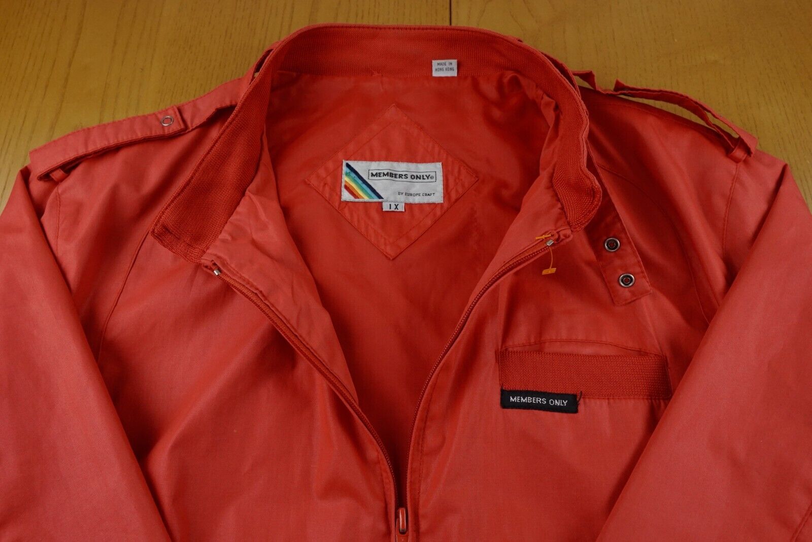 VINTAGE MEMBERS ONLY JACKET 1X Cherry Red Cafe Ra… - image 6