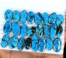 500 CT Natural Spiderweb Turquoise Oval Blue Untreated Arizona Gemstone Lot