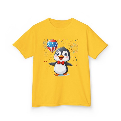 Penguin Party Kids Tee, 4th of July Fun Summer Shirt, Birthday Gift - Picture 44 of 81