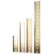 Length 85mm-380mm DIN Rail Top Hat Slotted 35mm Steel For Circuit Breakers