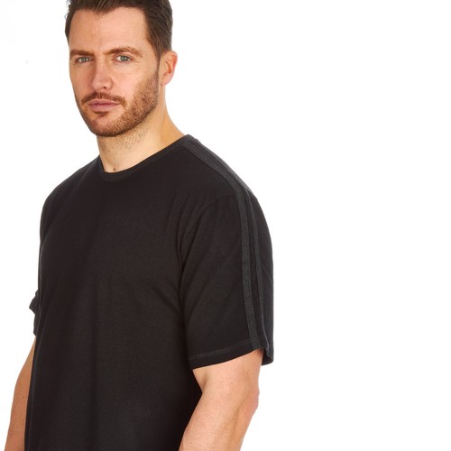 Hombre Rayas Contraste Detalle Pantalones Cortos Salón Set / Set Pijama ~ S-2XL - Imagen 3 de 13