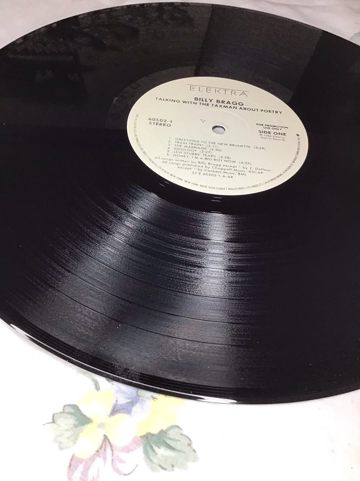 Promo Billy Bragg – Talking With Taxman About Poetry Lp Elektra 1986 Free Ship - Image 2 of 4