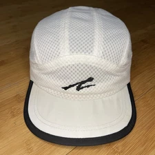 Vintage Nike Andre Agassi Panel Mesh Tennis 90s White Buckle Strapback Hat EUC