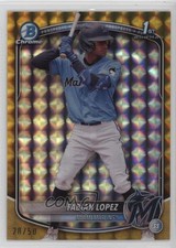 2025 Bowman Chrome Prospects Gold Geometric Refractor 28/50 Fabian Lopez 1pe9