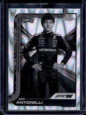 2025 Topps Chrome F1 Kimi Antonelli B&W Ray Wave Refractor RC F1 Driver #8