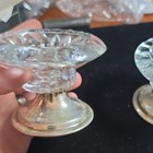 Royal Crest Cut Crystal Silverplate Candle Holder Set, 2 Holders, Boxed — photo 9