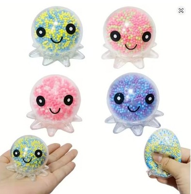 Glowing Licht Tintenfisch Vent Ball Squeeze Dekompression Spielzeug Blase Octopu