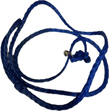 BLUE BRAIDED POLYURETHANE ROPE DOG LEASH SLIP LEAD WALK TRANSFER PUPPY PET 5ft