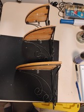 3 Pieces Layered/Teired Corner Piece Floating Wall Mount Shelves