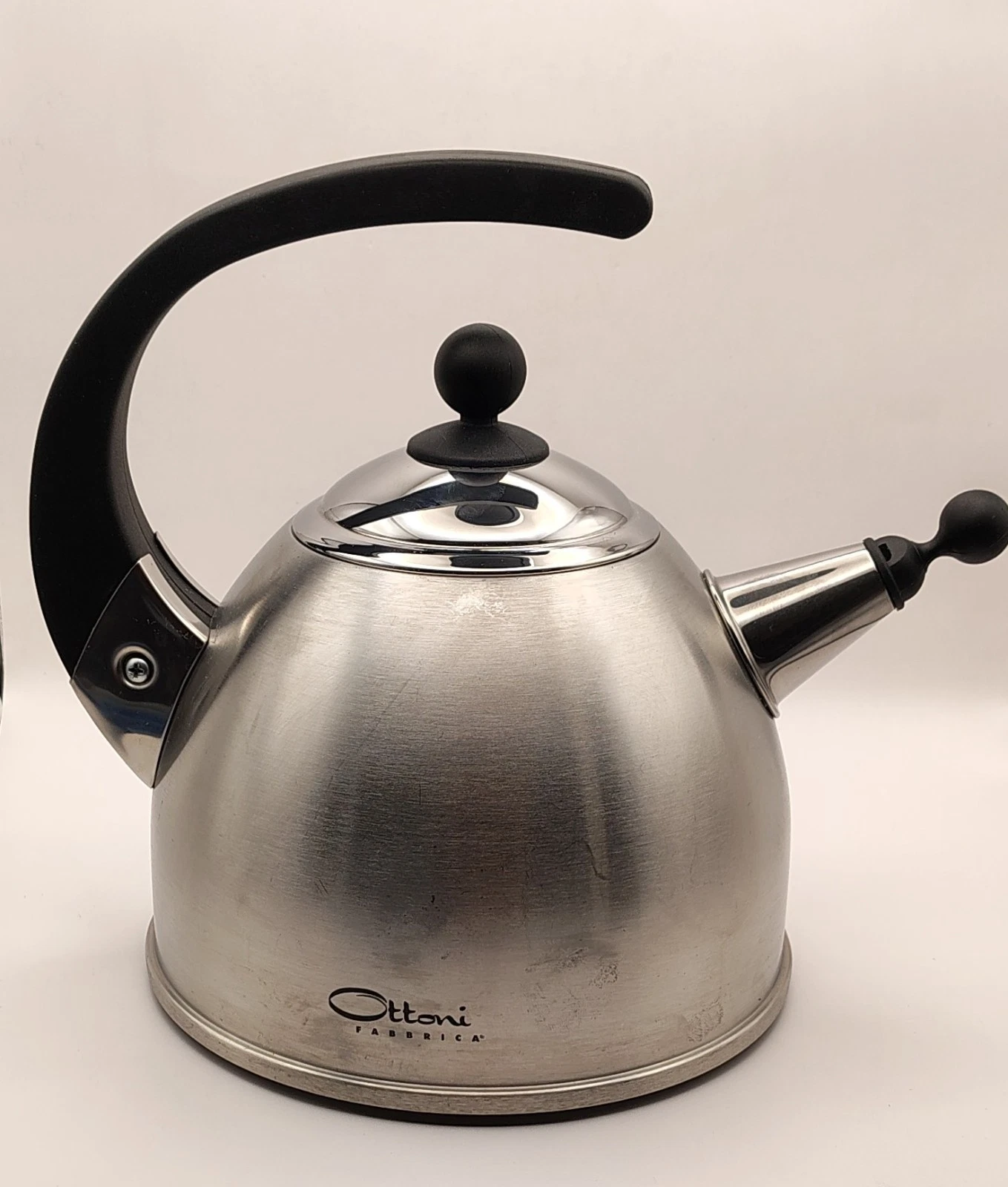 Ottoni Fabbrica Tea Kettle Alice Model 18/10 Stainless Made in Italy Gas Safe