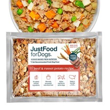 JustFoodForDogs Fresh Frozen Dog Food Beef & Russet Potato Complete Meal/Topper