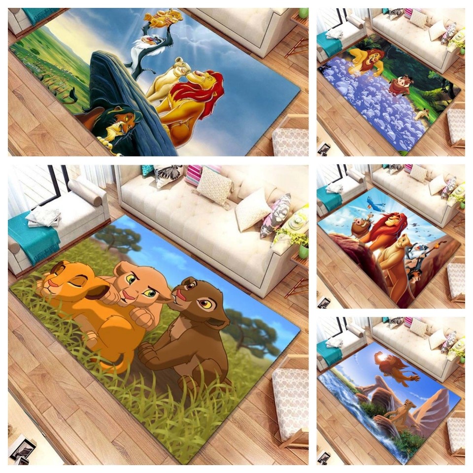 Alfombra Rey León dibujos animados película de animación habitación infantil mesita de noche