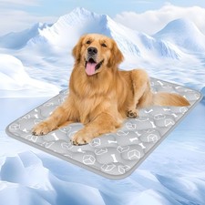 Rywell Dog Cooling Mat 2.0, Elegant Grey, 44  32 Thickened Cooling Pad for E...