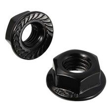 M12-1.75 Serrated Flange Hex Nuts Flanged Locknuts, 304 Stainless Steel 18-8,...