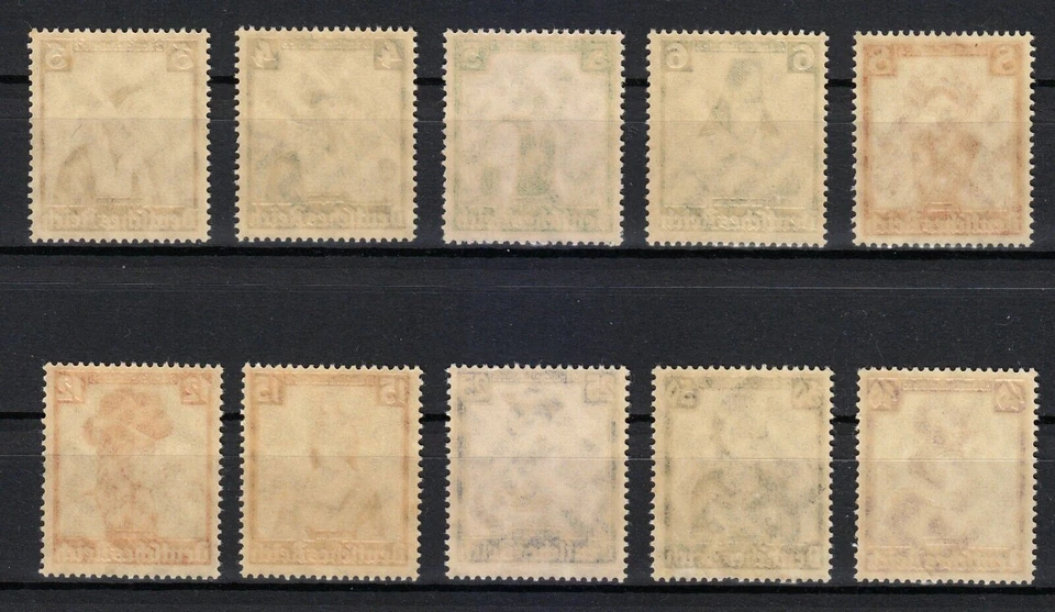 Germany 1935 MNH Mi 588-597 Sc B69-B78 Overview of the Folk Costumes 02 Nice ** - Image 2 of 2