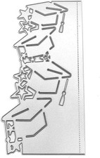 Graduation Theme Cutting Dies for Card Making, Hats Stars Edge Border Dies Cut S