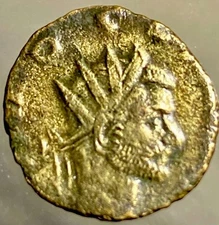 Ancient Roman Coin 270 AD Emperor Claudius II Gothicus Burning Alter Genuine