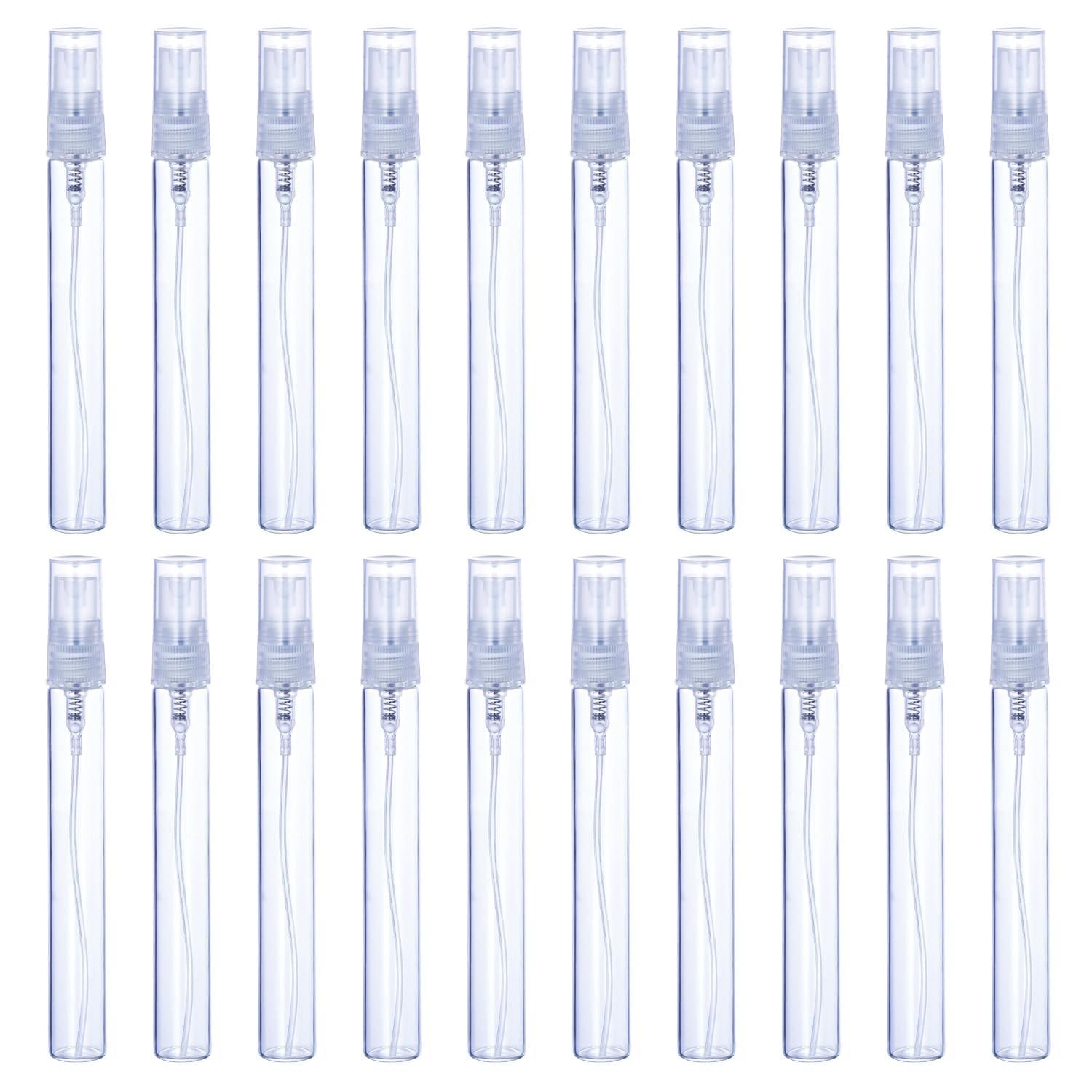 25 Pcs 10ml Empty Clear Fine Mist Glass Spray Bottles Refillable Perfume Bottles