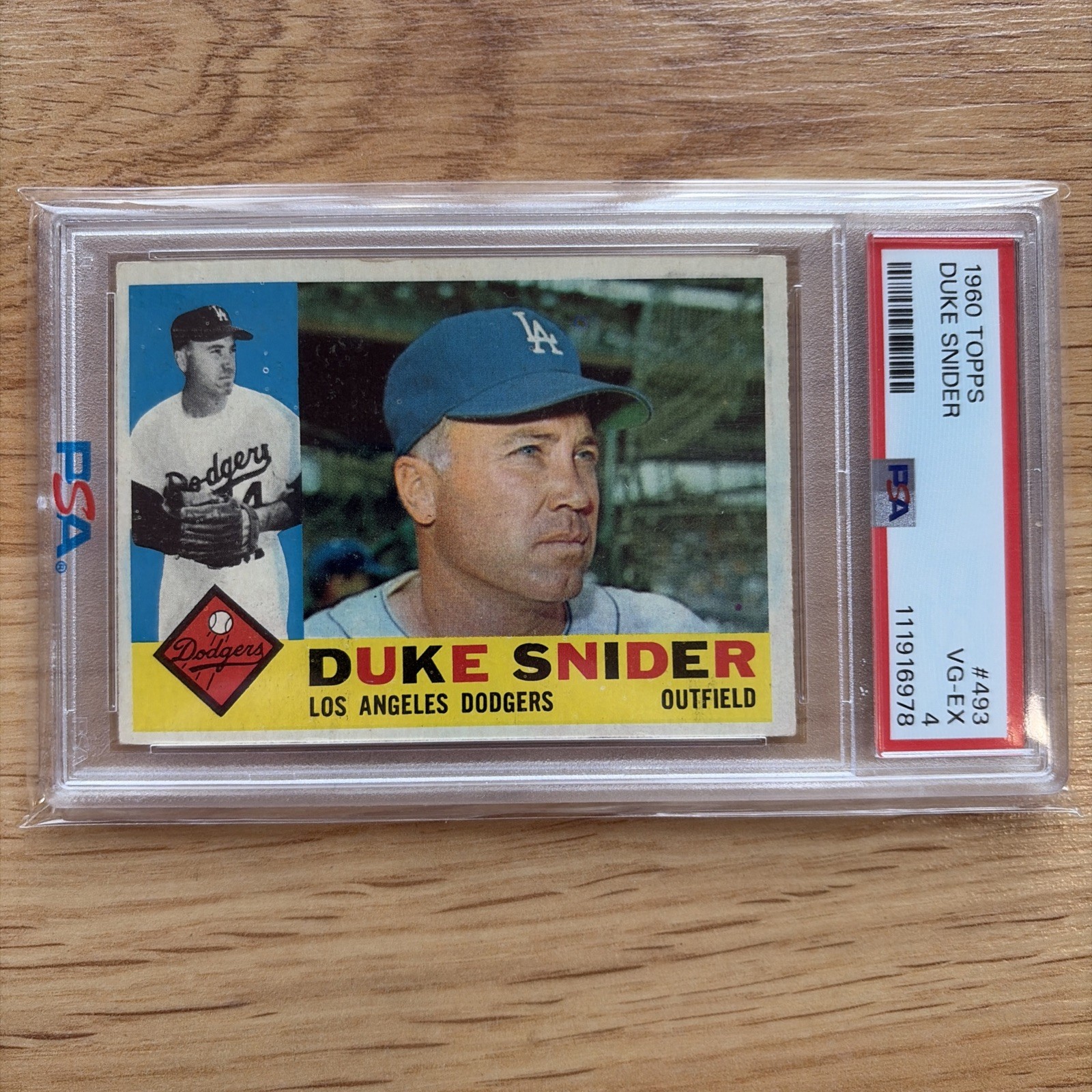 1960 Topps - Duke Snider #493 - PSA 4