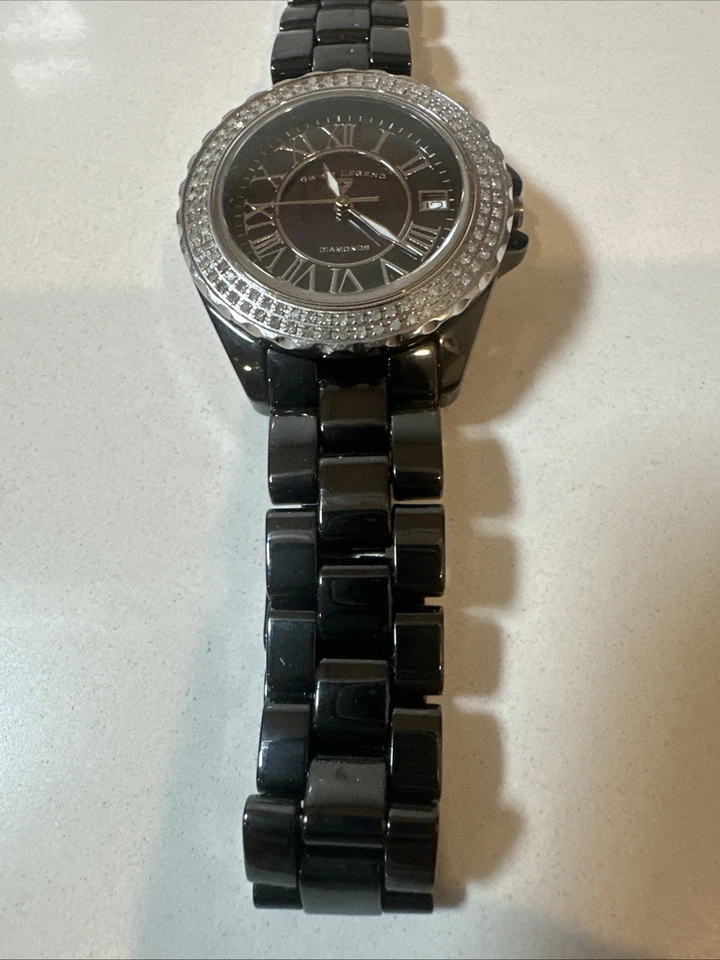 女士 Swiss Legend Karamica 钻石表圈陶瓷手表 34 毫米_阅读 — 第 4/4 张图片