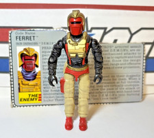 Gi Joe Cobra Ferret V1 1988 Complete Wfile Card Near Mint Vintage Demon