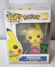 Funko Pop! Vinyl: Pokémon - Pikachu (Flocked) Zavvi (Exclusive) #553 w/protector