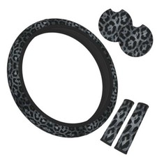 Leopard Steering Wheel Cover Cheetah Print Car Accessories For Women Men Black Leopard Steering Wheel Cover Cheetah Print Car Accessories For Women Men Black