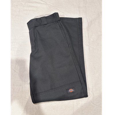 Dickies Men's Loose Double Knee  Black Workwear Pants Straight Leg
