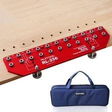 RUITOOL Shelf Pin Jig 11 Holes, Self-contained Clamping Function All Metal Sh...