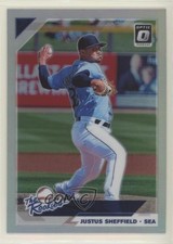 2019 Panini Donruss Optic The Rookies Holo Prizm Justus Sheffield #TR-5 RC 4g3
