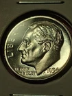 1954-P ROOSEVELT DIME. GEM PROOF. CAMEO.