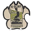K-9LINE Veterans Helping Veterans Challenge Coin Paw Shape 1.75"