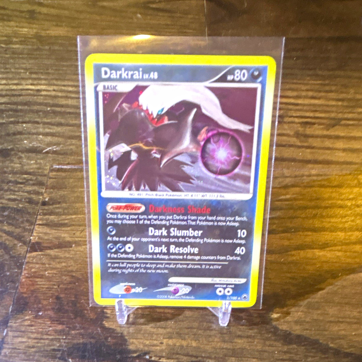 Darkrai 3/100 Great Encounters Holo Rare LV.48 English Pokemon TCG 2008