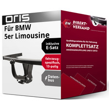 Für BMW 5er Typ F10 (Oris) Anhängerkupplung starr + E-Satz 13pol spezifisch Set