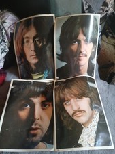 The Beatles White Album 1968 Original 4 Photo Prints USA Inserts