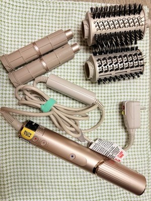 Shark Brush Dryer Hair Styler 1.25in Barrel w/ Diffuser Attachments Gold
