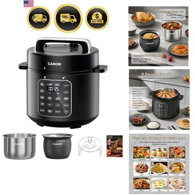 6Qt Pressure Cooker, 9-in-1, 12 Presets IMD Touchscreen, Safe Vent, Multi-Mod...