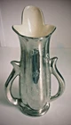 Vintage 1950s Pearl China Co Bud Vase Hand Decorated Platinum Rose
