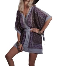 Free People Dress Women’s XS Kimono Boho Festival Tunic Mini Bohemian Beach