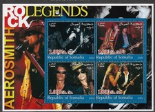AEROSMITH STAMPS IN MIN SHEET MNH ROCK MUSIC