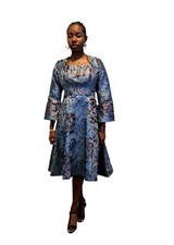 Elegant Damask Brocade Dress