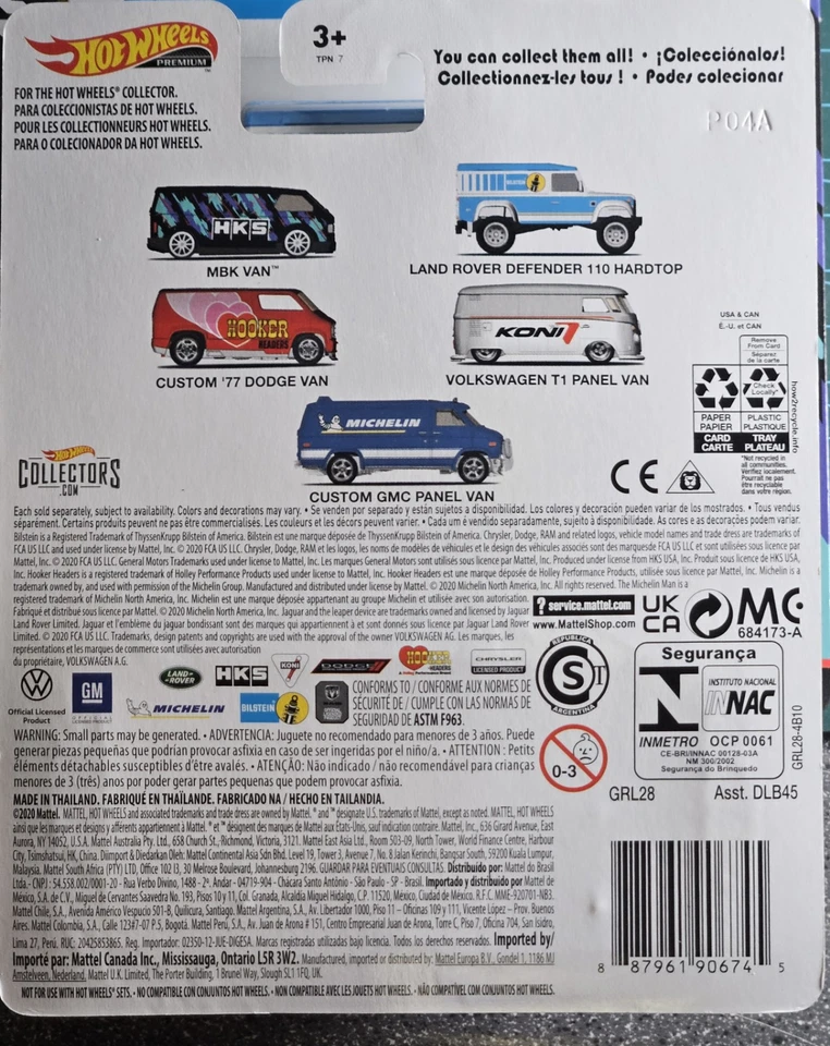 Hot Wheels Pop Speed Shop HKS GMC Dodge Van Land Rover Volkswagen T1 Panel Fabricante Original Foto 2 de 4