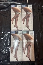 Nice Touch Women's Firm Toning Support Knee Highs Size CD Off Black 4 Pair