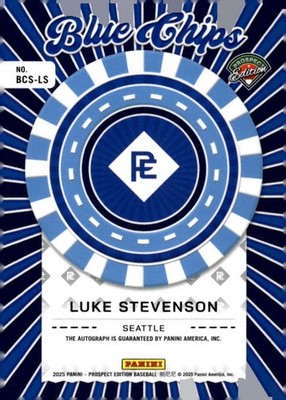 LUKE STEVENSON RC 2025 Panini Prospect Edition Blue Chip