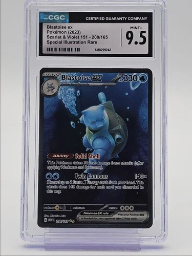 BLASTOISE EX 2023 POKEMON 151 SPECIAL ILLUSTRATION RARE 200/165 CGC 9.5 Q6545