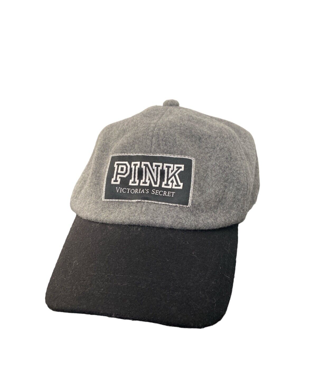 VS PINK BASEBALL CAP HAT GREY MAROON RARE LIMITED Vs Pink Grey Wool Baseball Hat Cap NWT | Mercari main image 4