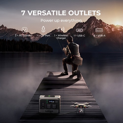 BLUETTI AC60 403Wh 600W Portable Power Station LiFePO4 IP65 for Outdoor Camping - Picture 2 of 13