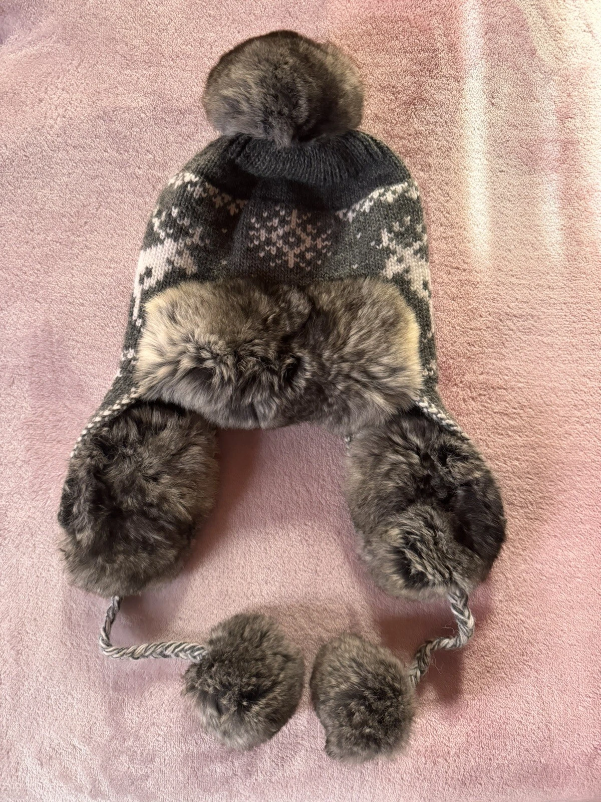 Chinchilla REAL FUR toddler hat
